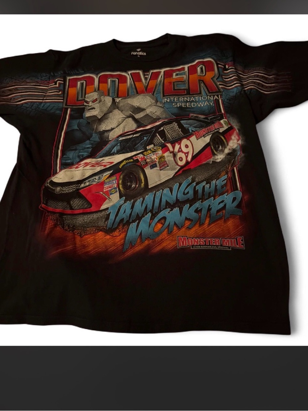 Men  Black 'Taming The Monster' Dover Racing Graphic Tee